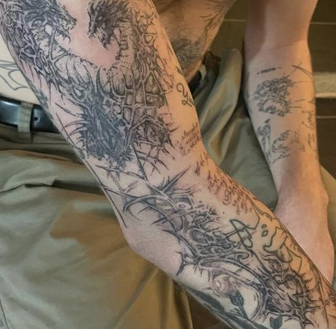 Sigilism Tattoo, Terrible Tattoos, Sigil Tattoo, Sick Tattoo, Elbow Tattoos, Sketch Tattoo Design, Jesus Love, Tattoo Flash Art, Dream Tattoos