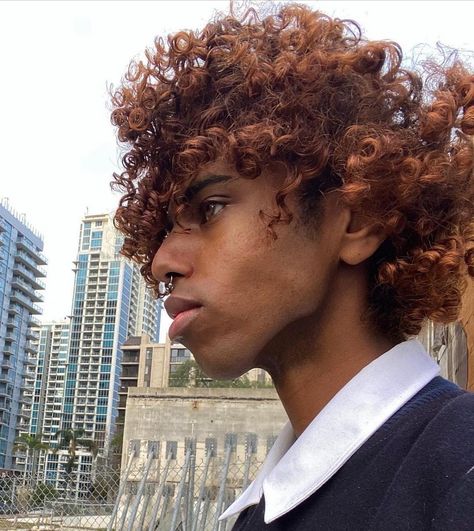 Black Ginger Hair Men, Hair Wow, Red Hair Brown Skin, Light Brown Hair Men, Red Hair On Dark Skin, Curly Ginger Hair, Dark Ginger Hair, Boys Colored Hair, Ginger Hair Men