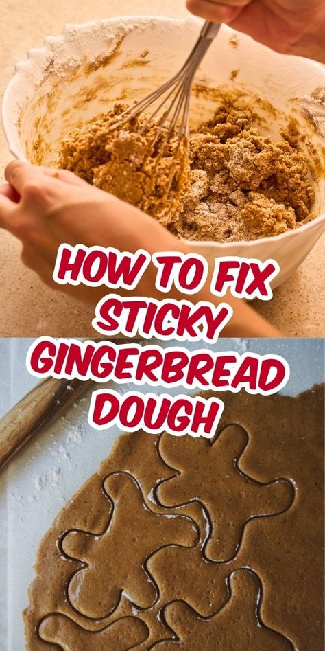 Sticky Gingerbread Dough? Here Are Fixes! Gingerbread Dessert Recipes, Sticky Gingerbread, Gingerbread Dessert, Gingerbread Cookie Dough, Gingerbread Dough, How To Roll, Cookie Mix, Holiday Treats, Christmas Desserts