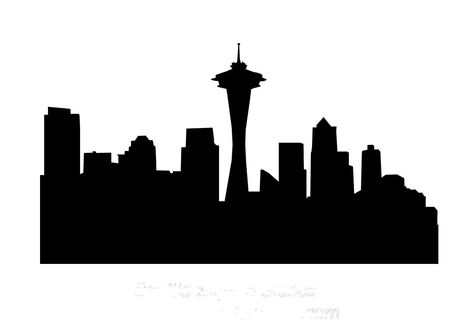 seattle. Seattle Skyline Painting, Seattle Skyline Silhouette, Seattle City Skyline, Brantford Ontario, Skyline Image, Seattle City, West Seattle, Photoshop Projects, Creative Soul