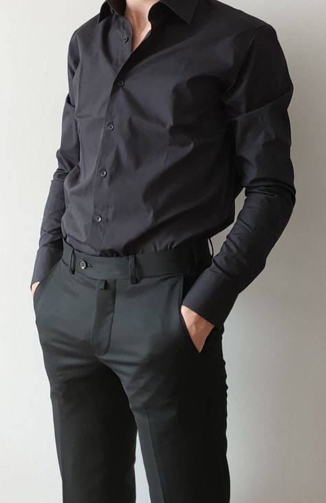 Formal Black Dress Outfit, All Black Suit, Black Outfit Men, Black Suit Men, Classy Outfits Men, Mens Casual Dress Outfits, Men Stylish Dress, Black Dress Outfits, Guys Clothing Styles