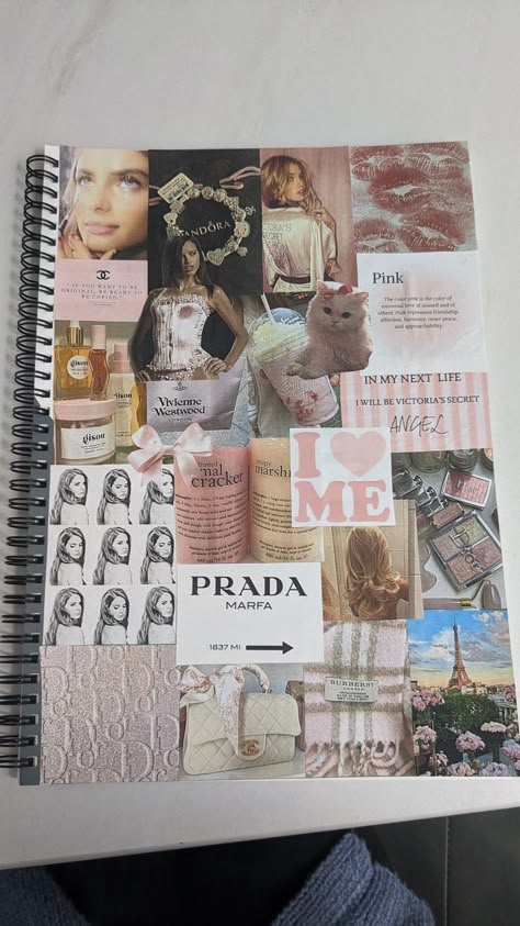 my pin 🫶🏻 Scrapbooking Journaling Ideas, Pictures For Journaling, Cute Notebook Ideas, Fashion Notebook, Kunstjournal Inspiration, Scrapbook Cover, Cute Journal, Scrap Books, Bulletin Journal Ideas