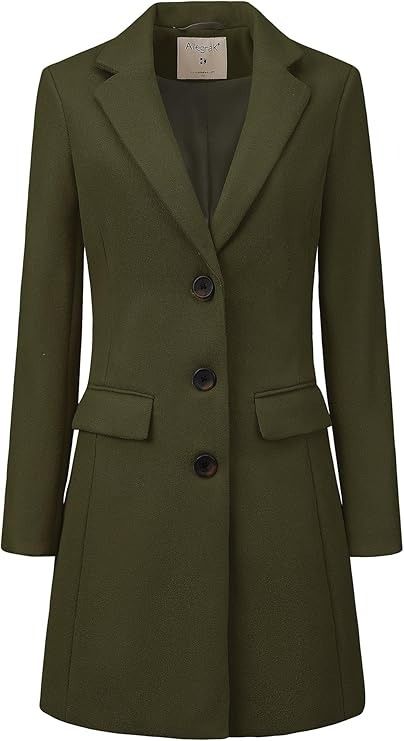 Amazon.com: Allegra K Women's 2024 Pea Coat Single Breasted Long Winter Coats for Women Small Olive Green : Clothing, Shoes & Jewelry Peacoats For Women, Olive Green Coat, Winter Coats For Women, Green Peacoat, Green Clothing, Long Winter Coats, Army Fashion, Long Winter, Green Coat