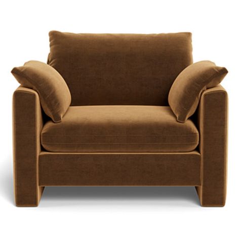 Hayley Chair and a Half Modern Chair And A Half, Brown Velvet Accent Chair, Chair And A Half With Ottoman, Oversized Leather Chair, Corner Chair Living Room, Masculine Chair, Plush Lounge Chair, Comfortable Outdoor Chairs, Green Accent Chair