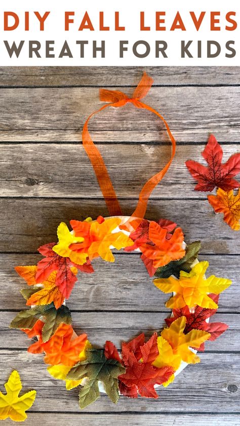 Fall Crafts For Toddlers, Masks Kids, September Crafts, Autumn Leaves Craft, Leaf Projects, Fall Leaf Wreaths, Leaves Wreath, Fun Fall Crafts, Fall Arts And Crafts