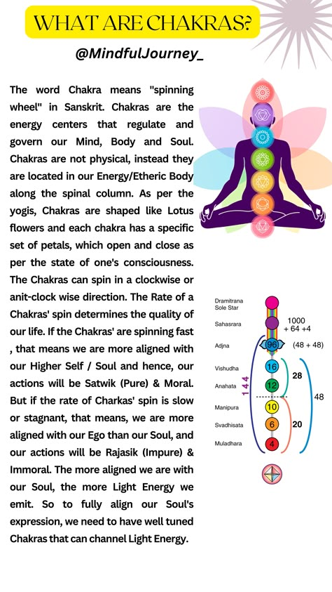 #CHAKRAS SPIRITUALITY Chakra Explanation, Chakra Explained, Chakras Meaning, Life Reflection Quotes, Chakra Meditation Guided, Universe Connection, Chakra Information, Universe And Me, What Are Chakras