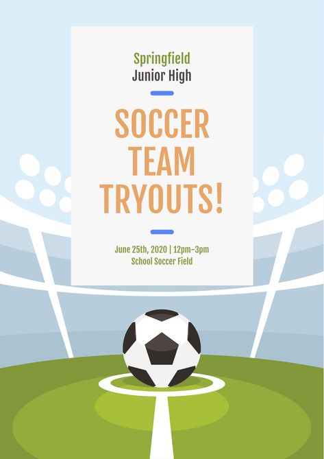 This is a designer-crafted, eye-catching Posters template that earns you more attention and feedback. Tryouts Poster, Basketball Art, Mad Dog, Poster Designs, Poster Poster, Graphic Design Poster, Poster Ideas, Junior High, Soccer Team