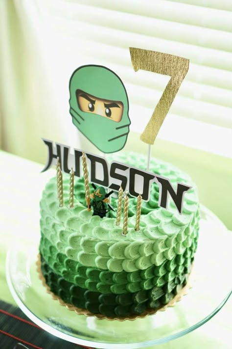 Ninjago Birthday Party Ideas, Lego Ninjago Birthday Party, Ninja Birthday Cake, Ninja Themed Birthday Party, Ninjago Cake, Ninja Cake, Lego Ninjago Birthday, Lego Ninjago Party, Ninjago Cakes