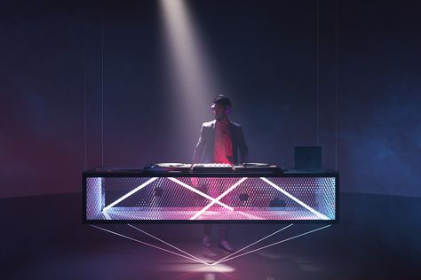 DJ RISER on Behance Bar Dj Booth Design, Dj Set Design, Dj Console Design, Dj Stage Design Dj Booth, Diy Dj Booth, Dj Backdrop, Dj Booth Design, Dj Booth Ideas, Dj Facade