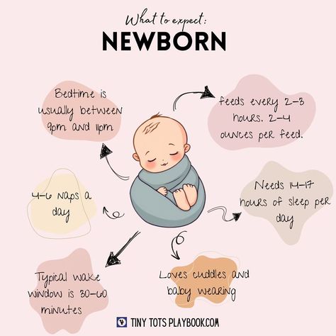 ✨ Newborn 101: What to Expect ✨ Navigating life with a newborn? Here’s a quick guide to help you understand your little one’s needs: 🕑 Bedtime: Around 9-11 PM, but every baby is different! ⏰ Wake Windows: Short and sweet—only about 45 minutes to 1 hour of awake time before they’re ready to rest again. 💤 Naps: Expect 4-6 naps a day, depending on your baby’s sleep patterns. 🥛 Feeding: Every 1-3 hours, newborns typically take 2-4 ounces of breast milk or formula per feeding. 🌙 Total Sleep:... What To Expect With A Newborn, Newborn Parenting Tips, Newborn Wake Windows, Newborn 101, Newborn Guide, Newborn Facts, Newborn Development, Wake Windows, Life With A Newborn