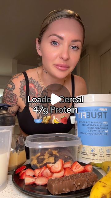 Loaded Cereal, Protein Cereal, Protein Treats, High Protein Meals, Protein Meals, High Protein Recipes, Protein Foods, High Protein, Keto Diet