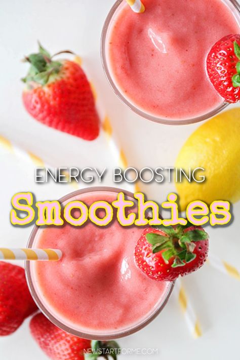 Energy Breakfast Smoothie, Energy Boost Smoothie Recipes, Energizing Smoothies Mornings, Healthy Smoothie King Smoothies, Blended Smoothies Recipes, Smoothie For Energy Boost, Healthy Energy Smoothie Recipes, High Energy Breakfast, Healthy Energy Smoothies