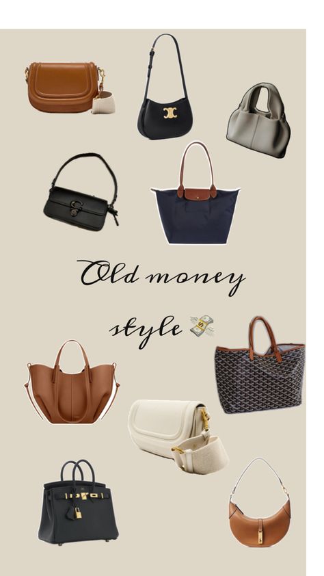 Old Money Accessories, Money Accessories, Chic Capsule Wardrobe, Minimalist Wardrobe Capsule, Old Money Fashion, Money Purse, Old Money Outfit, Money Fashion, My Style Bags