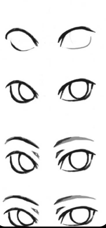 Drawing Eye, Eye Drawing Tutorials, Drawing Eyes, Drawing Hair, Seni Dan Kraf, Drawing Faces, Drawing Simple, Eye Tutorial, Drawing Cartoon