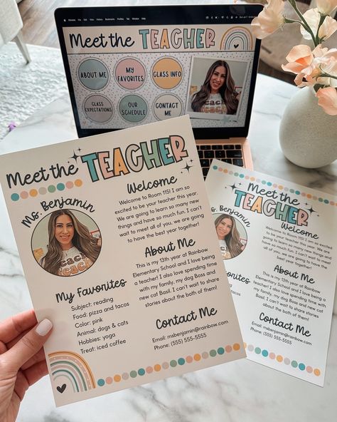 Teaching Binder, Classroom Learning Space, Slideshow Presentation, Meet The Teacher Template, Preschool Classroom Decor, Classroom Newsletter, Teacher Templates, Back To School Night, Teacher Toolbox