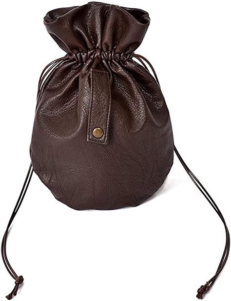 Medieval Leather Pouch, Medieval Pouch, Leather Drawstring Pouch, Magic Beans, Medieval Belt, Brown Clothing, Magic Bag, Purse Storage, Hand Bags For Women