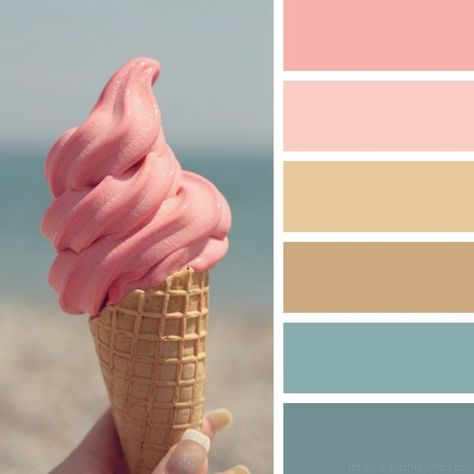 Ice cream yoghurt Coloring Pallets, Palettes Color, Colour Swatches, Color Schemes Colour Palettes, Colour Combos, Color Guide, Color Palette Pink, Pastel Colour Palette, Color Palette Design