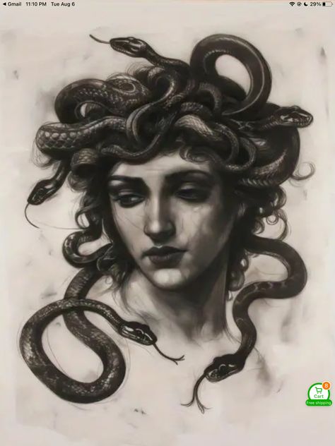 Neo Trad Medusa, Medusa Pictures, Medusa Artwork, Medusa Drawing, Medusa Tattoo Design, Medusa Art, Medusa Gorgon, Snake Girl, Statue Art