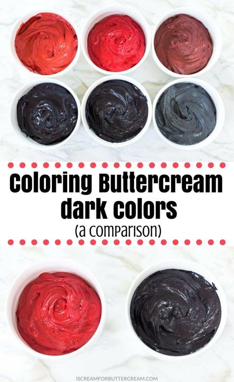 Coloring Buttercream, Frosting Colors, Frosting Techniques, Icing Frosting, Dark Halloween, Popular Food, Buttercream Recipe, Easy Cake Decorating, Cupcake Frosting