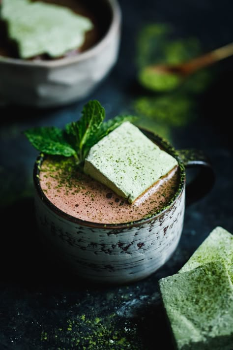 Fresh Mint Hot Cocoa with Matcha Marshmallows Bojon Gourmet, Matcha Recipes, Cocoa Recipes, Matcha Recipe, Slow Cooker Desserts, Green Stuff, Matcha Green, Matcha Green Tea, Drink Me