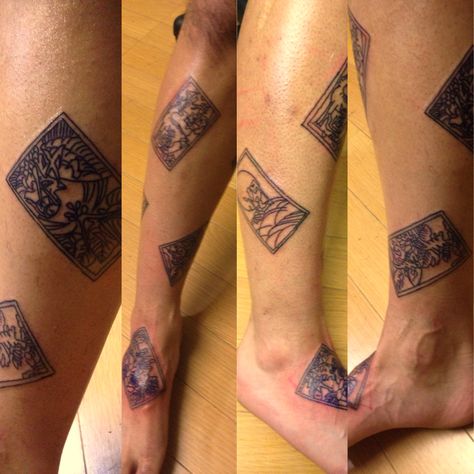 Hanafuda.JapaneseCard. Hanafuda Tattoo, Black Things, Body Tattoos, Triangle Tattoo, Geometric Tattoo, Tattoos, Quick Saves, Black