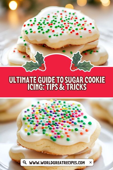 Ultimate Guide to Sugar Cookie Icing: Tips & Tricks! Master the BEST icing techniques for flawless, colorful sugar cookies this holiday season. With easy-to-follow tips, discover how to achieve smooth, vibrant designs that are perfect for gifting, decorating, or enjoying. This guide is your go-to for making your sugar cookies go viral! Perfect Cookie Icing, The Best Sugar Cookie Frosting, How To Ice Sugar Cookies For Beginners, Icing For Decorating Sugar Cookies, Homemade Cookie Icing Recipe, How To Frost Sugar Cookies, Icing For Sugar Cookies That Hardens, Easy Cookie Icing That Hardens, Homemade Icing For Cookies