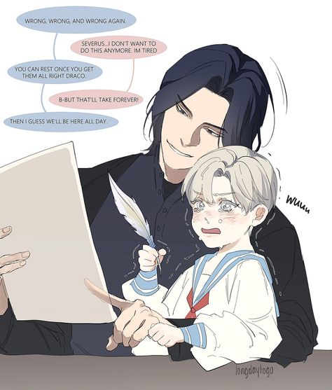 Wholesome Anime, Snape Fanart, Draco Malfoy Fanart, Drarry Fanart, Harry Potter Severus Snape, Severus Rogue, Harry Potter Severus, Harry Draco, Snape Harry Potter