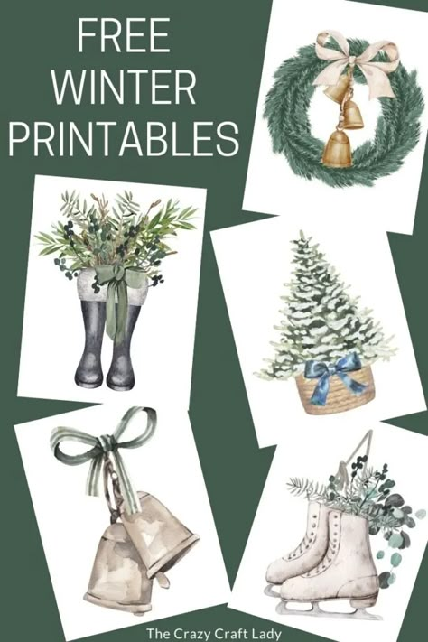 Free Winter Printables, Diy Winter Decorations, Winter Printables Free, Winter Printables, Gratis Printables, Winter Decorations Diy, Diy Winter, Free Printable Art, Winter Decorations