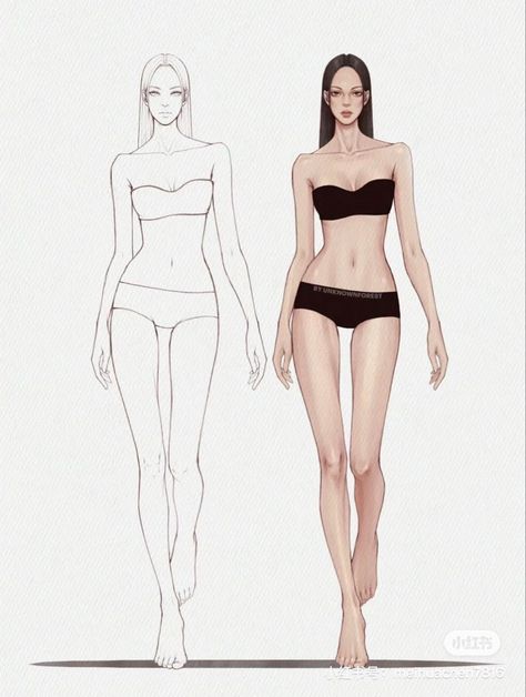 Croquie Poses Illustration, Fashion Figure Templates Illustration, Fashion Body Template, Croqui Template, Model Outline, Figures Sketch, Fashion Croquis Templates, Moodboard Portfolio, Female Sketches