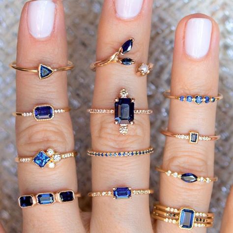 Different Rings, Audry Rose, Hues Of Blue, Cute Rings, Jewelry Inspo, Dainty Jewelry, Pretty Jewellery, Bling Bling, Cute Jewelry