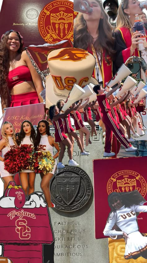 Usc Aesthetic, Stars Moodboard, University Collage, Usc University, Usc College, Dream University, College Vision Board, College Lifestyles, California Baby