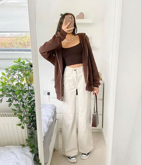 Looks Pinterest, Shein Outfits, Brown Outfit, Streetwear Fashion Women, Swaggy Outfits, Mode Vintage, Looks Style, Teen Fashion Outfits, Looks Vintage