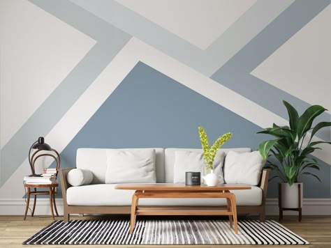 Painting Ideas Hallway, Room Paint Designs, Fancy Towels, Geometric Wall Paint, Wall Paint Patterns, Wall Painting Living Room, Room Color Combination, Living Room Wall Color, House Wall Design