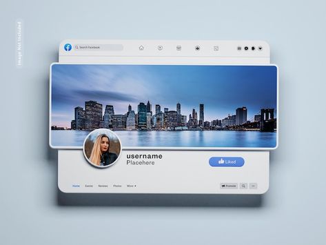 Instagram Cover Design, Fb Page Cover Photo, Facebook Page Mockup, Cover Page Facebook, Facebook Post Mockup, Mockup Idea, Facebook Page Template, Website Mockup Design, Facebook Page Design