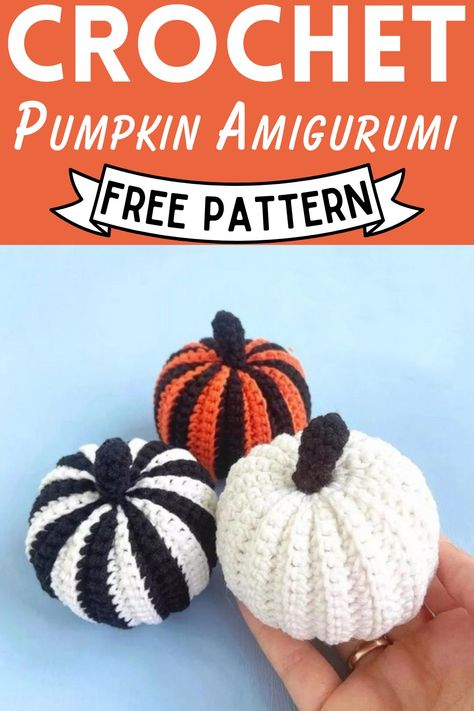 Crochet Small Pumpkins Free Pattern, November Crochet Ideas, Crocheted Pumpkins Free Pattern, Crochet Pumpkins Free Pattern Easy, Autumn Crochet Patterns Free, November Crochet, Pumpkin Crochet Pattern Free, Autumn Amigurumi, Crochet Pumpkin Free Pattern