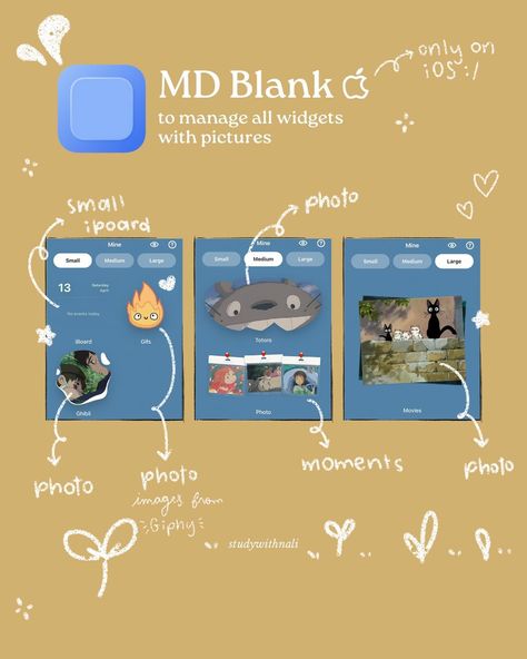 My Studio Ghibli iPhone layout 🌱📱 I spent almost two hours updating my iPhone layout, but I’m obsessed with how it turned out!! I found these free app icons, widget photos, and wallpapers from wallpapers-clan.com  🤍 My phone was a hot mess and not functional at all–now I LOVE how it looks 🥹🌱 💭 Let me know if you have questions 🫶🏻 #appicon #studioghibli #phonesetup #desksetup Apps For Widgets, Ghibli Iphone Layout, Phone Widgets Ideas, Studio Ghibli App Icons, Ghibli Iphone Wallpaper, How To Make Your Phone Aesthetic, Apps Must Have Iphone, My Studio Ghibli, Widget Apps