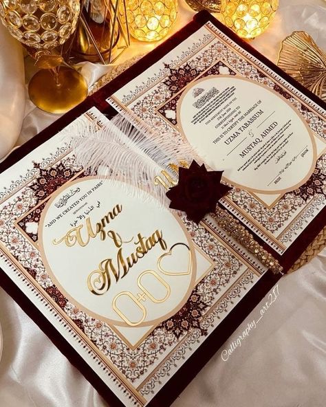 Nikha Nama Frame Design, Nikkah Booklet Design, Nikah Booklet Design, Nikkah Nama Booklet, Nikah Nama Booklet Ideas, Nikkah Nama Frame, Nikha Nama Booklet, Nikha Nama Frame, Nikha Pen Design