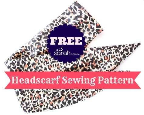 Headscarf Pattern, Diy Head Scarf, Sew Bandana, Scarf Sewing, Scarf Sewing Pattern, Headbands Diy, Boho Head Wrap, Sewing Headbands, Accessories For Hair