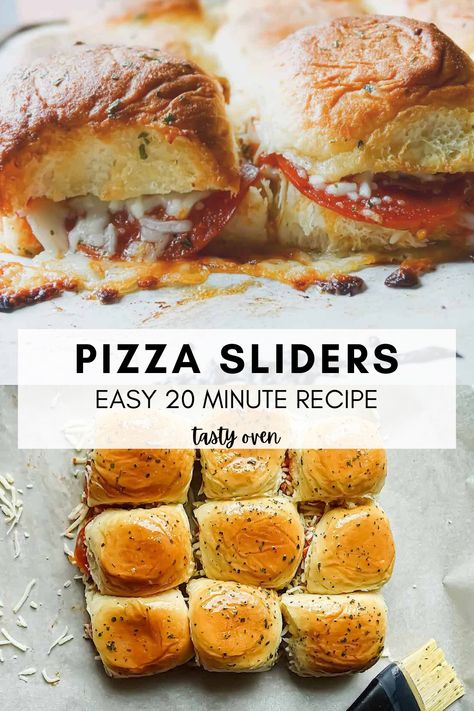 mini pizza sliders stuffed with pepperoni, cheese and sauce on parchment paper Parmesan Butter Sauce, Pepperoni Sliders, Finger Food For Kids, Pepperoni Pizza Sliders, Recipes With Hawaiian Rolls, Gameday Appetizers, Sweet Hawaiian Rolls, Sliders Recipes Hawaiian Rolls, Pizza Sliders