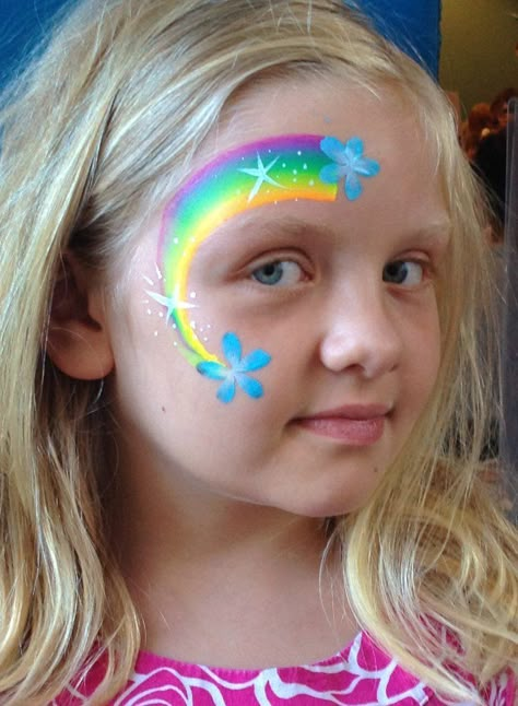 Mermaid Face Paint, Face Painting Unicorn, Easy Face Painting Designs, Rainbow Face Paint, Princess Face Painting, Diy Face Paint, Painting Santa, Christmas Face Painting, Girl Face Painting