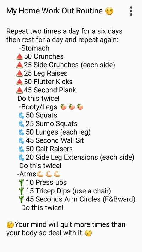 Home workout without the gym... can be done in the morning and after school. 😊 Workout Morning, Summer Body Workouts, Home Workout Plan, Trening Fitness, At Home Workout, Fitness Articles, At Home Workout Plan, Summer Body, Getting Fit