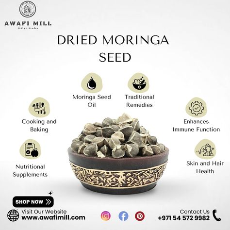 🌿 Unlock the Power of Nature with Dried Moringa Seeds 🌿 Discover the incredible benefits of our premium Dried Moringa Seeds. Hailed as a superfood, Moringa seeds are packed with essential nutrients and antioxidants, making them a perfect addition to your daily wellness routine. ✨ Key Features ✨ 🔥 Nutrient-Dense Superfood: Dried Moringa Seeds are a rich source of vitamins, minerals, and essential amino acids. They contain high levels of Vitamin C, calcium, potassium, and protein, providing ... Benefits Of Moringa Seeds, Moringa Seeds, Seeds Benefits, Natural Health Supplements, Essential Amino Acids, Fiber Rich Foods, Cooking Oils, Herbs For Health, Nutritious Snacks