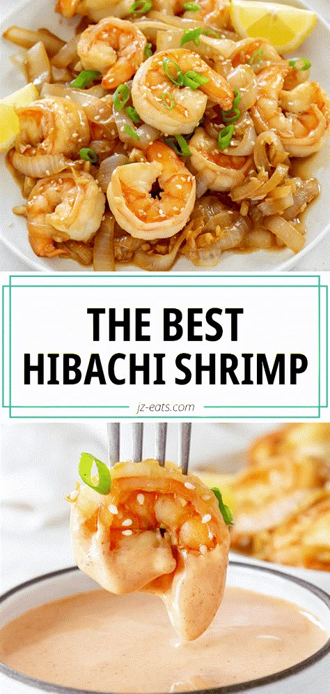 Teppanyaki Shrimp Recipe, Shrimp With Yum Yum Sauce, Hibachi Style Shrimp, Japanese Food Dinner Easy Recipes, Habatchi Shrimp Recipe, Blackstone Hibachi Shrimp, Yum Yum Shrimp Recipe, Hibachi Shrimp Marinade, Hibachi Scallops Recipe