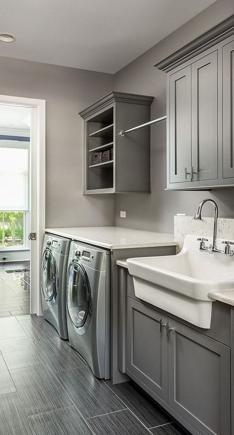 Washer, Dryer Side by Side and Utility Sink Laundry Room Redesign, Washer Dryer Laundry Room, Landry Room, Laundy Room, Pantry Laundry Room, Dream Laundry Room, Laundry Room Closet, Laundry Room Sink, Mudroom Laundry Room