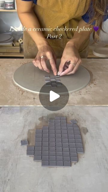 Lori Ceramic on Instagram: "When I was a child, my favorite color was lilac. So what was yours? 💜 I made a checkered ceramic plate! Part 2  ASMR   • • •  #ceramics #learnceramics #ceramicvideo #asmr #interiordesign #asmrsounds #homedecor #plate #homeaccessories #art #artwork #clay #clayart #reels #instareels #instadaily #instagood #ceramique #ceramicstudio #ceramicmagazine #ceramicfurniture #handmade #fyp #diy #youtube #artlovers #artistsoninstagram #smallbusiness #womensupportingwomen" Pottery Projects, I Was A Child, Ceramic Furniture, Ceramic Techniques, My Favorite Color, Diy Youtube, Ceramic Studio, Ceramic Plate, Pottery Ideas