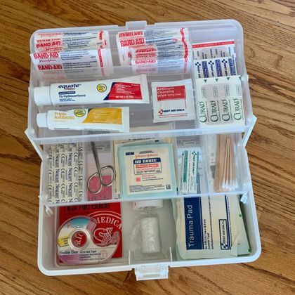 Portable Medicine Storage, Medicine Lock Box Diy, Storage Ideas For Medicine, First Aid Organizer, Ikea Medicine Storage, Medicine Bin Organization, First Aid Medicine Organization, First Aid And Medicine Organization, Organizing First Aid Supplies