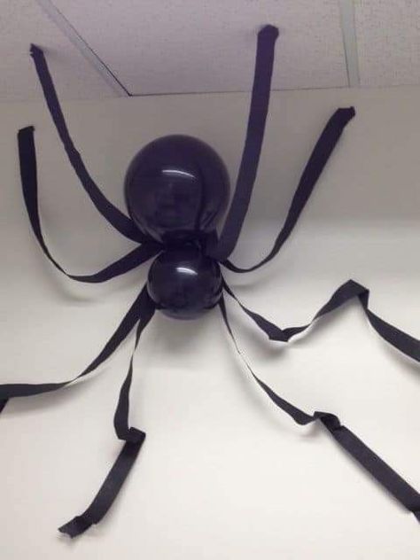 Halloween Decorations For Breakroom, Black Balloons Halloween, Grown Up Halloween Party Decorations, Colourful Halloween Decor, Scream Decoration Halloween, Monster Bash Halloween Party, Workplace Halloween Decorations, 21st Halloween Birthday Ideas, Halloween Photobooth Diy