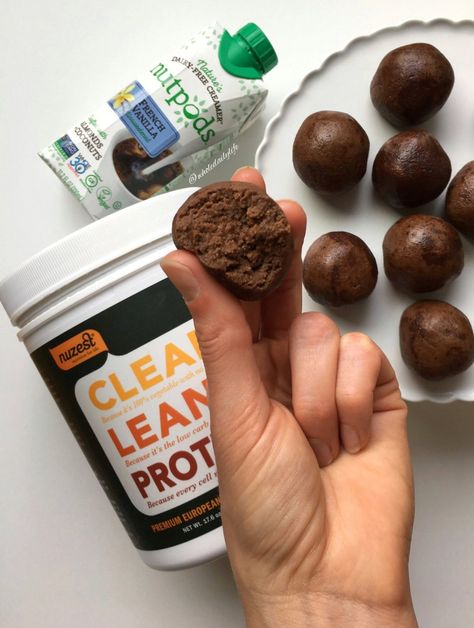 Brownie Batter Protein Balls + December Promo Code! — Whole Daily Life December Promo, Brownie Batter Dip, Protein Balls Recipes, Delicious Brownies, Vegan Protein Powder, Protein Balls, Healthy Peanut Butter, Protein Ball, Brownie Batter