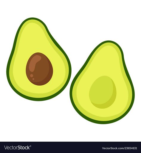 Avocado Vector, Avocado Cartoon, Food Paper, Avocado Slices, Cute Avocado, Kawaii Style, Drawing For Kids, Transparent Png, High Res