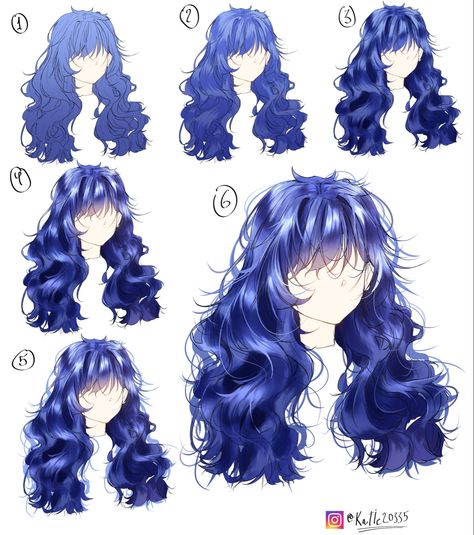 How To Color Hair With Markers, Hair Colouring Tutorial Digital, Shading Hair Digital, Anime Hair Color Palette, How To Draw Manhwa, Hair Color Tutorial Digital, Anime Hair Coloring Tutorial, Hair Rendering Tutorial, Lightning Tutorial